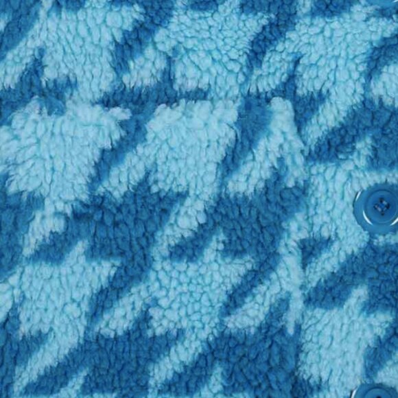 JOANIE Penelope Teddy Bear Fleece Coat - Blue Houndstooth (Size XL/XXL US 16-18) - Picture 4 of 4